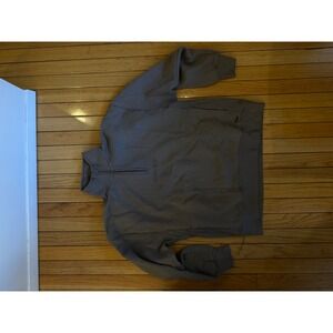 TNA Sweatfleece Cozy Fleece Quarter Zip Pullover Boyfriend Fit Tan Brown Size S